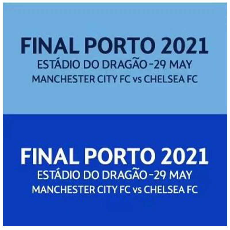 Final Porto 2021 Match Details Patch Soccer Badge Heat Transfer Printing |