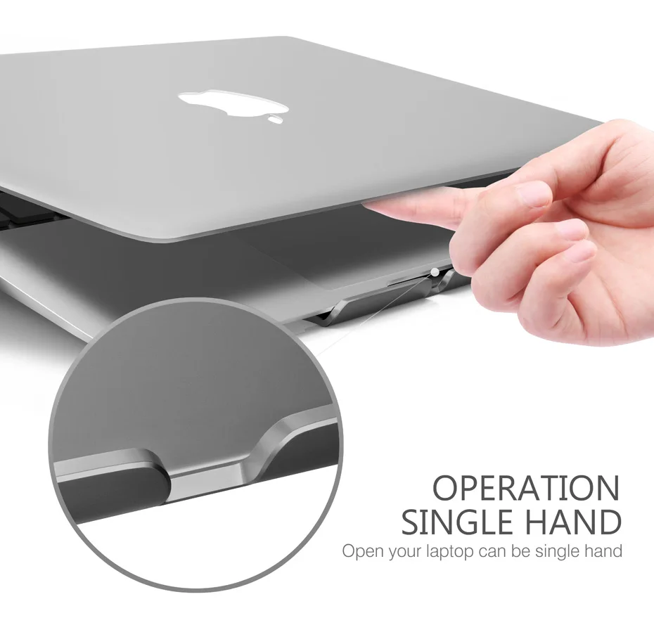 Алюминиевая Портативная подставка для ноутбука MacBook Air/Pro 13 15, iPad Pro 12,9, поверхность, Chromebook и 11-15 дюймовый держатель для ноутбука