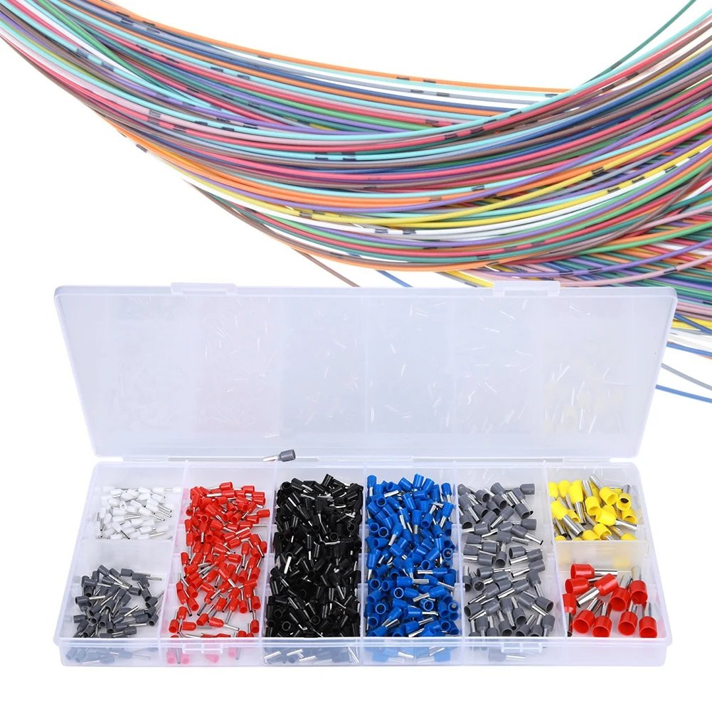 

685pcs Tube Terminal Cold-Pressed Tube Terminal Electric Wire Cable Connector Tube Terminal