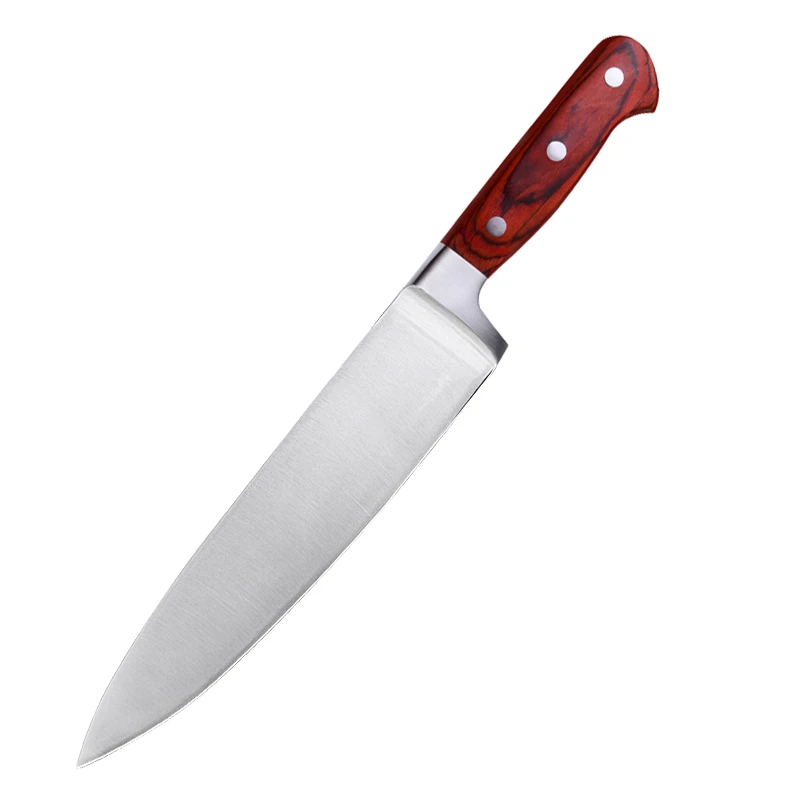 8 дюймовый нож шеф повара кухонные ножи из нержавеющей стали с деревянной ручкой