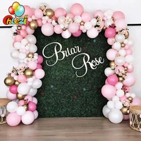 162pcs retro pink balloon garland arch kit chrome gold macaron latex ballons wedding party birthday decorations kids baby shower