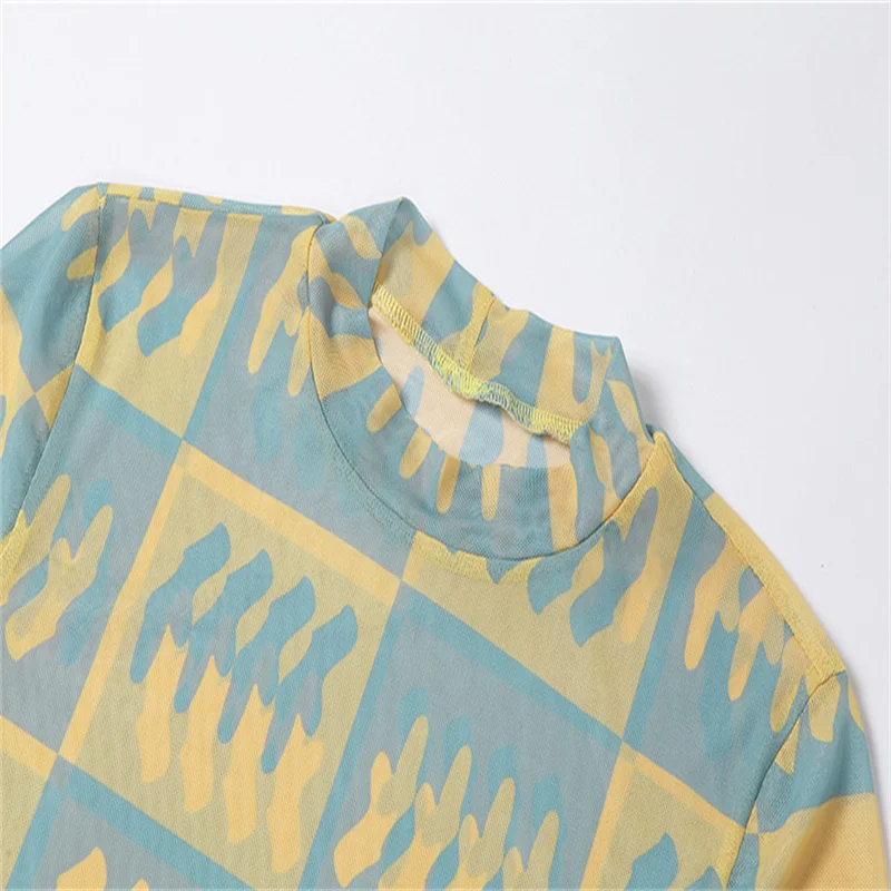 

2021 Fashion 2Pcs Women Summer Tracksuit Printing Causal O-Neck Short Sleeves Slim T-Shirt + High-Waist Pant Sets For Women