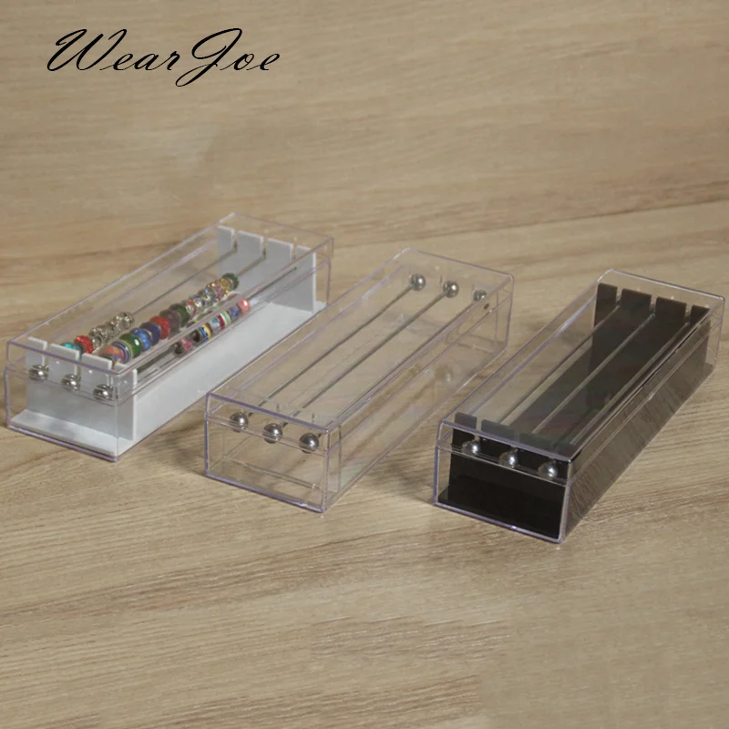 Trollbeads Storage Display Box Jewelry Beads Bars Travel Carrying Case Pandora Bracelet Charms Organizer Holder Tray with Cover