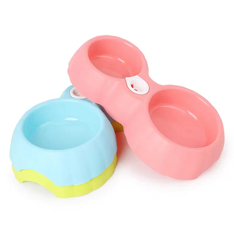 Двойной порт собака кошка пищевая Питьевая Фидер Для Кормления Чаша
