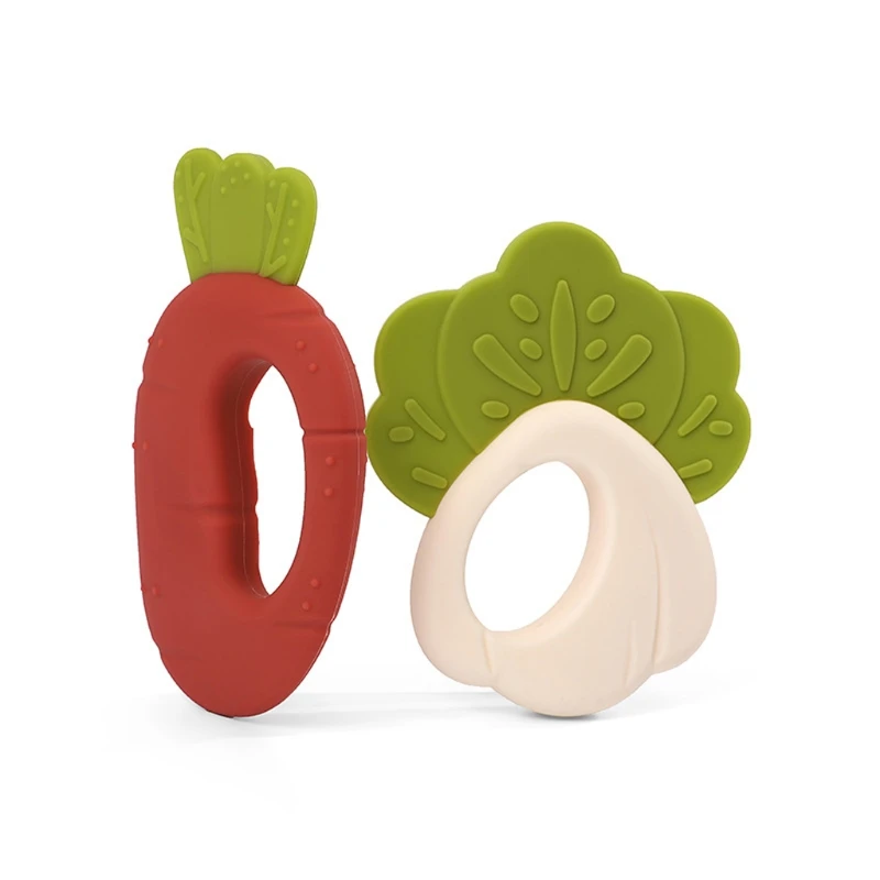 

1pcs Baby Silicone Teethers Carrot Baby Teething Product Accessories For Pacifier Chains BPA Free