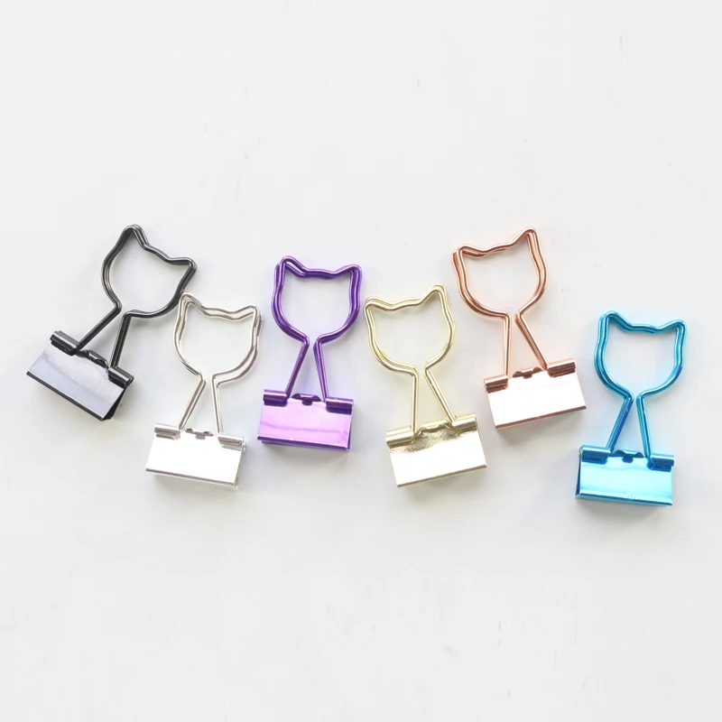Domikee милые корейские разноцветные офисные и школьные металлические зажимы скобы