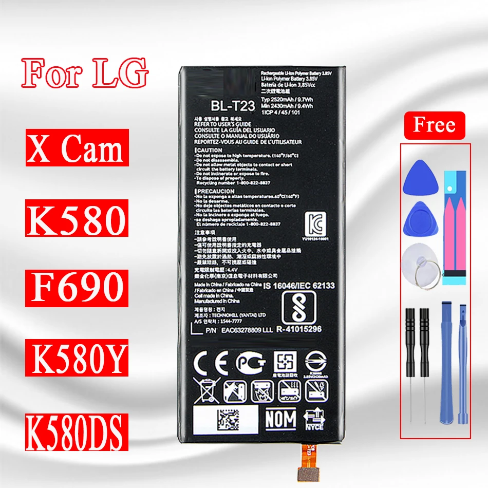 2430 мАч/9.4Wh BL T23 / BLT23 запасная часть телефона Батарея для LG X Cam K580 K580Y F690 K580DS