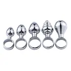 1 шт. Анальная пробка из нержавеющей стали Анальная бусина стимулятор секс-игрушки фаллоимитатор Анальная пробка для геев F42C