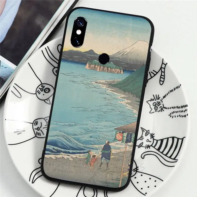 

Fuji Mountain Japanese style Art Ukiyoe Phone Case For Xiaomi Redmi note 7 8 9 t k30 max3 9 s 10 pro lite