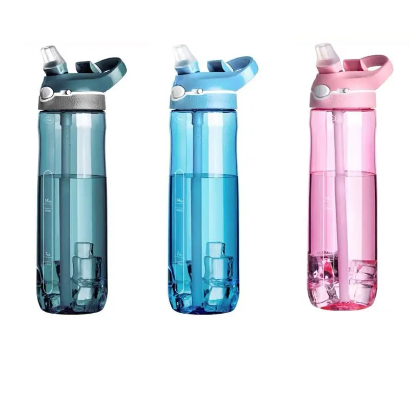 750 мл Спортивная портативная бутылка для воды с большой емкостью герметичная