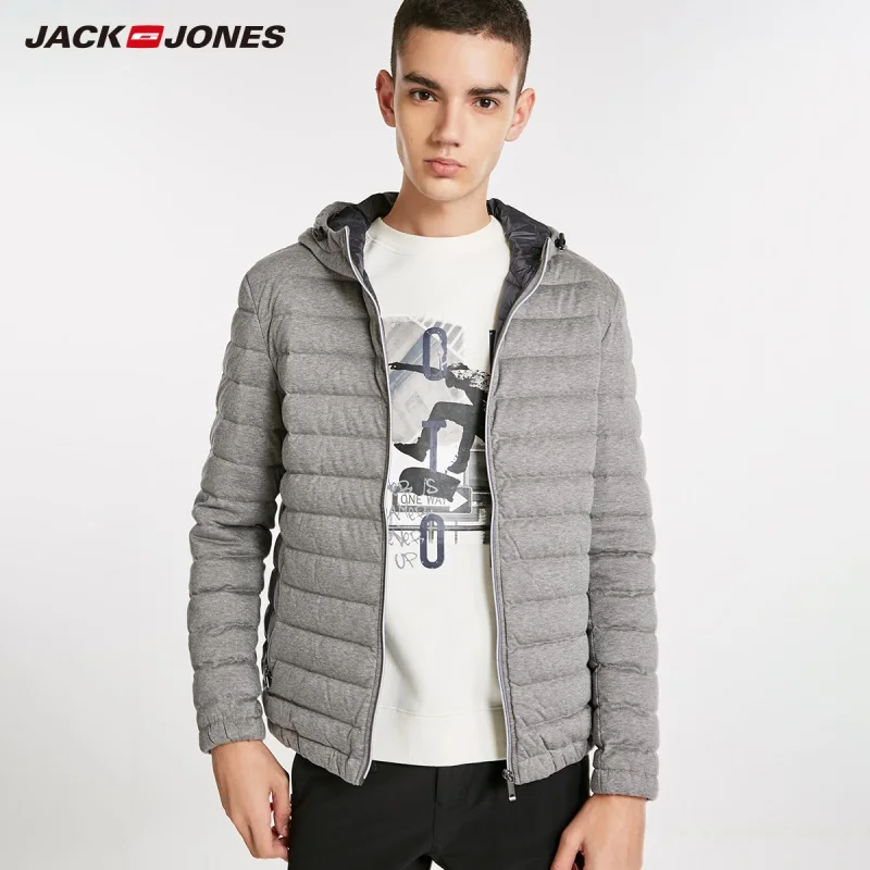 JackJones мужской короткий пуховик с капюшоном парка пальто верхняя одежда мужская
