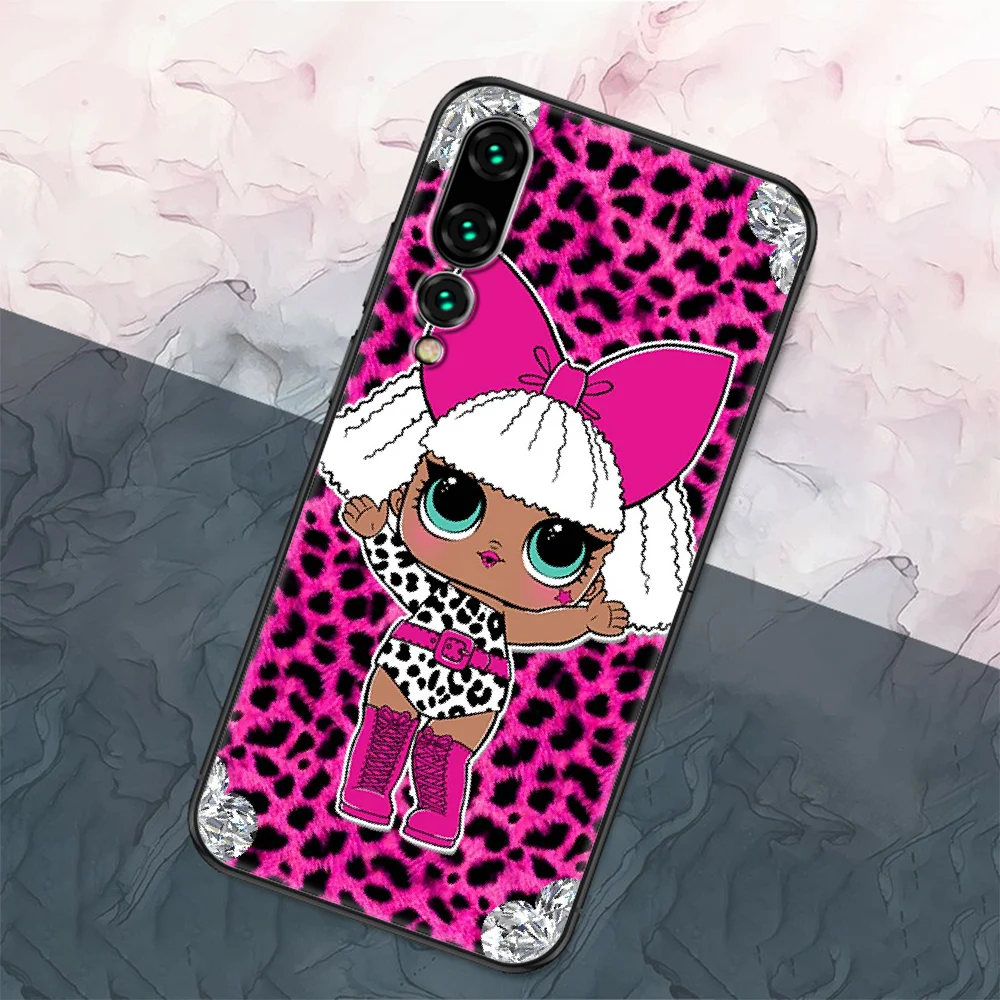 

Surprise Girl Phone case For Huawei P Mate P10 P20 P30 P40 10 20 Smart Z Pro Lite 2019 black pretty shell soft hoesjes painting