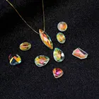 Стеклянные бусины круглой формы, кристалл, подвеска, компоненты ювелирных изделий, граненые бусины, Подвески для изготовления ювелирных изделий, браслетов, сделай сам, 10 шт.лот