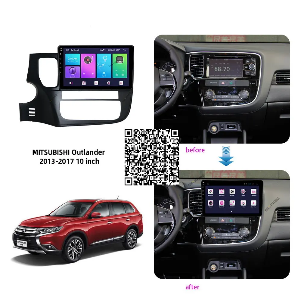 Для Mitsubishi Outlander 2013-2017 автомобильные аксессуары Android мультимедийный плеер радио