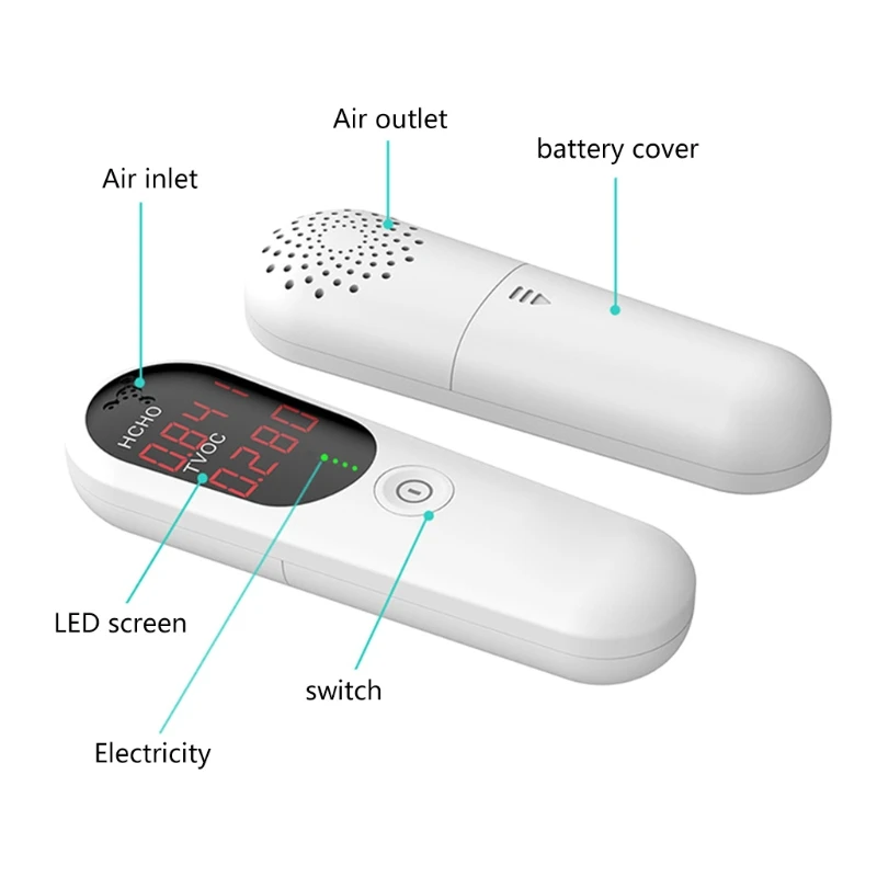 

Air Quality Tester Portable Formaldehyde Detector Indoor Home Air Quality Tester HCHO Meter TVOC Monitor 85AC