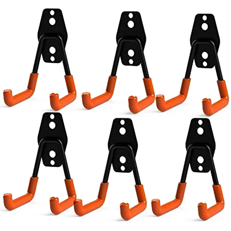 Storage Utility Double Hooks Heavy Duty for Organizing Power Tools Small U (Pack of 6 2 x 2.8 4.2 Inches) | Дом и сад