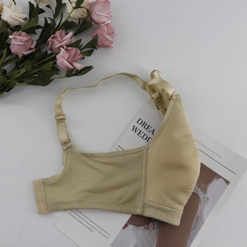 Beauwear, без проволоки, Женский мягкий бюстгальтер с полной чашкой для кормящих матерей, топы, бюстгальтер без подкладки, пуш-ап, бюстгальтер нормального размера плюс 34C-44E - Цвет: Gold