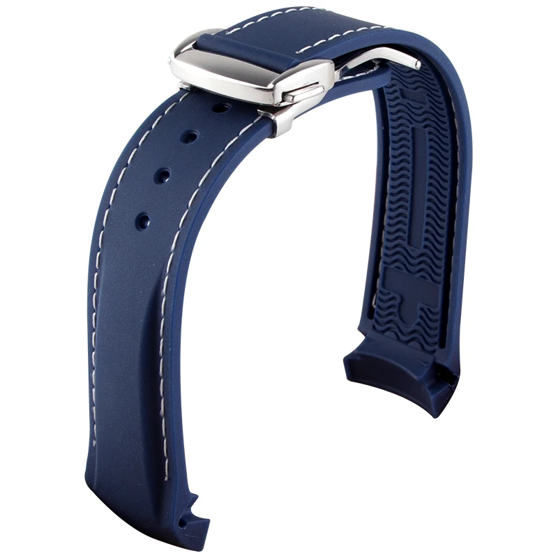 

Waterproof Watchband Rubber Silicone Strap for Omega AT150 20mm 22mm Sea Master 300 Black Blue Ocean Sports Man 8900+Tools