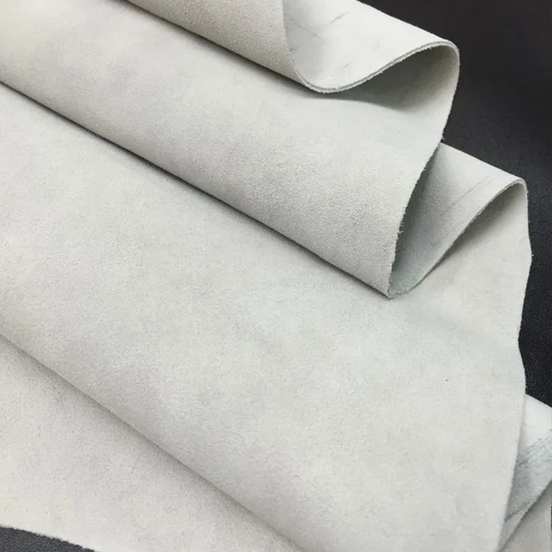 Натуральная спилок Коровья замша кожа бежевая мягкая непрочная натуральная