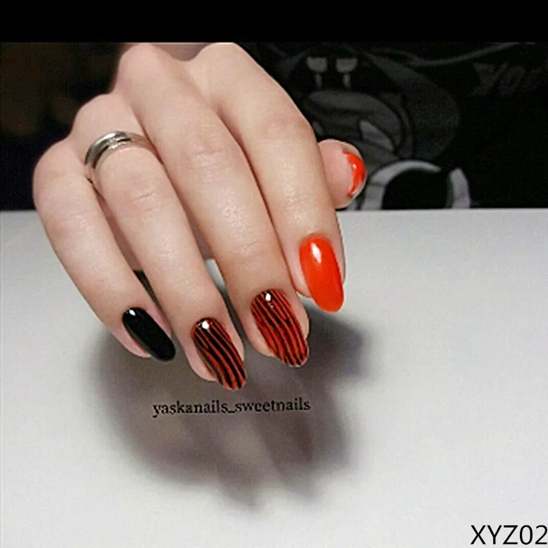 1 ШТ. Прямоугольник Nail Art Штамповка Плиты Кружева Цветочный Дизайн Печать