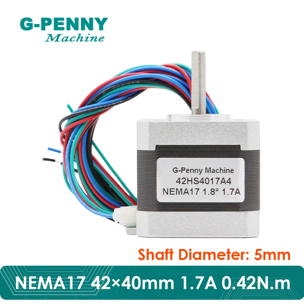 Шаговый двигатель NEMA 17 с ЧПУ 42x40 мм 1 7 А 4-выводный шаговый Nema17 8 градуса 60 унций для