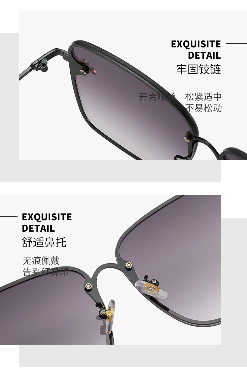 

Luxury Square Bee Sunglasses Women Men Retro Brand designer Metal Frame Oversized Sun Glasses Female Grandient Shades Oculos