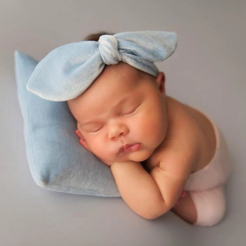 

Baby Newborn Photography Props Velvet Pillow Headband Sets Infant Photo Auxiliary Props Pillow Headband 2021