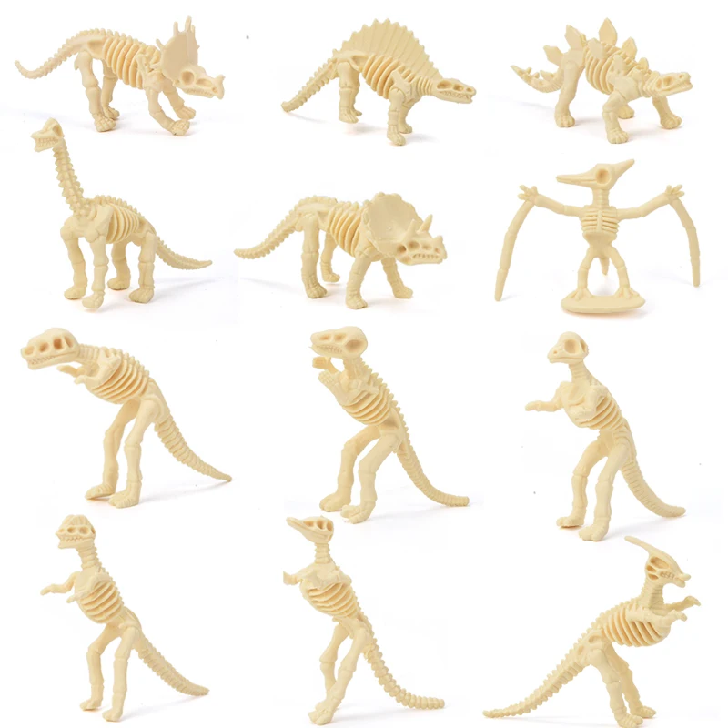 12 шт. модель животного-динозавра археологические ископаемый скелет динозавра