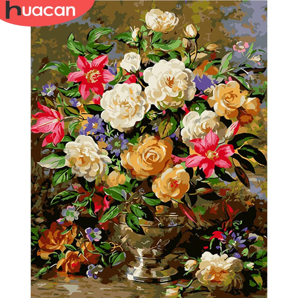 Набор для рисования по номерам на холсте Цветы|Картины номерам| |