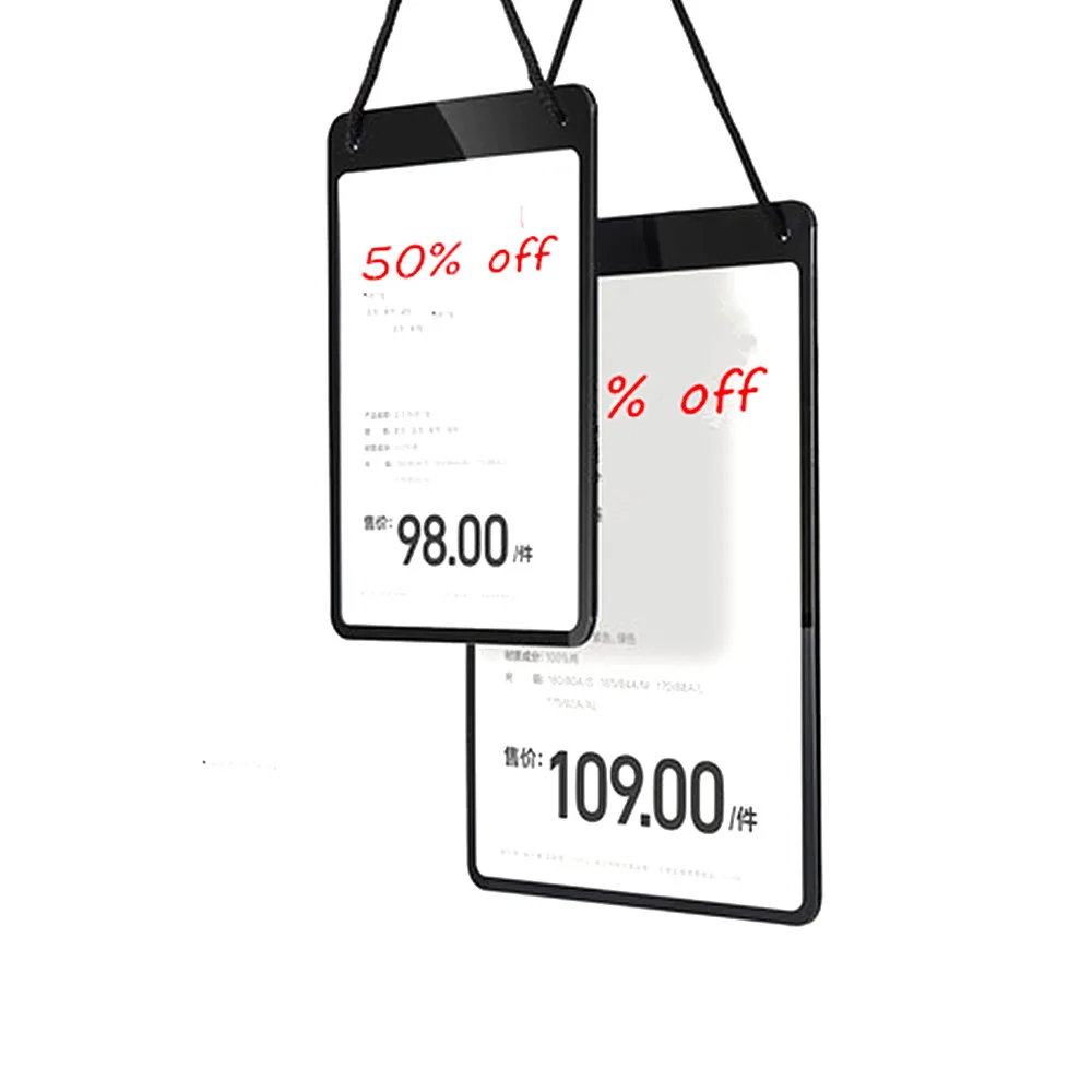 Tablero de exhibición de póster colgante de plástico, Marcos A4, A5, A6 para publicidad, precios, inserción de tarjetas de papel en Vertical, 4 juegos