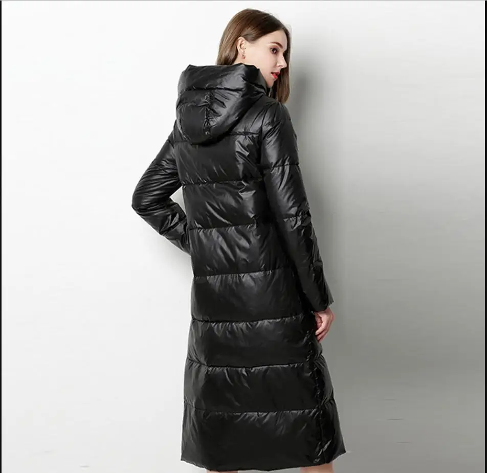hiver manteau femme s Long vers le bas Parka bluc canard vers le bas veste chaude epaisse veste manteau femme A capuche непроницаемая одежда pardessus