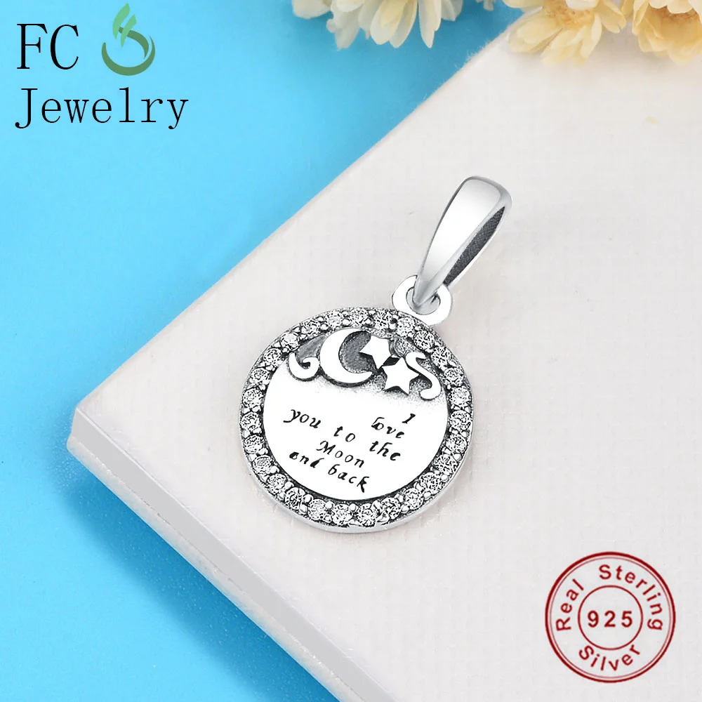 Подвеска для браслета из серебра 925 пробы с бусинами Я тебя люблю | Украшения и