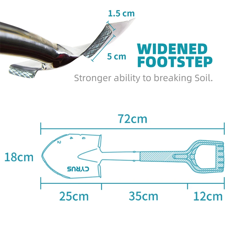 Нержавеющая стальная садовая лопатка снег копать овощи цветок Лопата