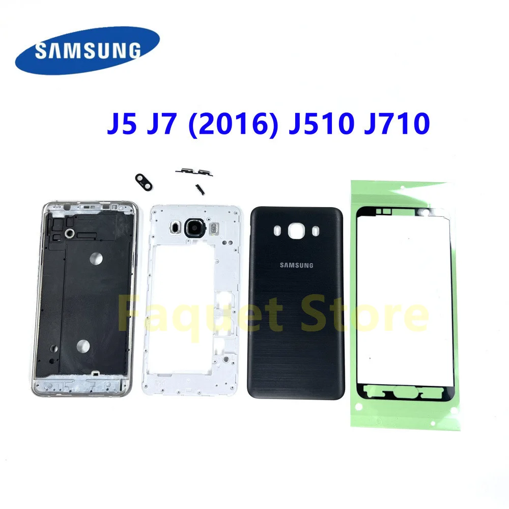 Полноразмерный корпус для SAMSUNG Galaxy J5 J7 2016 J510 J710 передняя средняя рамка панель