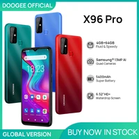 doogee x96 pro cellphones 4gb ram 64gb rom octa core 13mp quad camera smartphones celular mobile phone android 11 5400mah