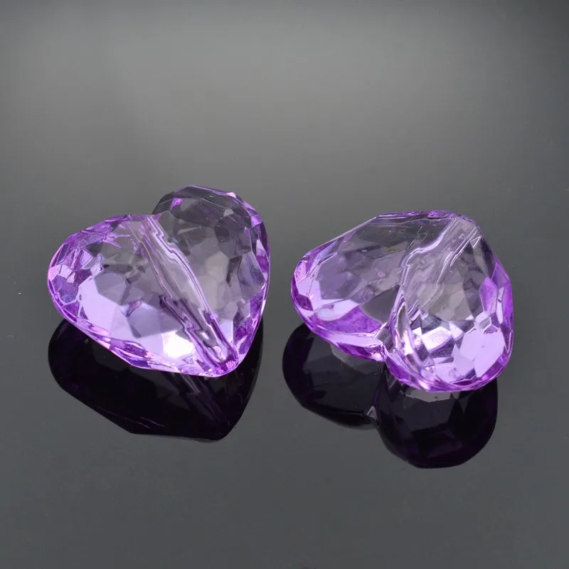 

500g Transparent Acrylic Beads Heart Orchid about 25mm long 28.5mm wide 16mm thick hole: 3mm about 88pcs/500g