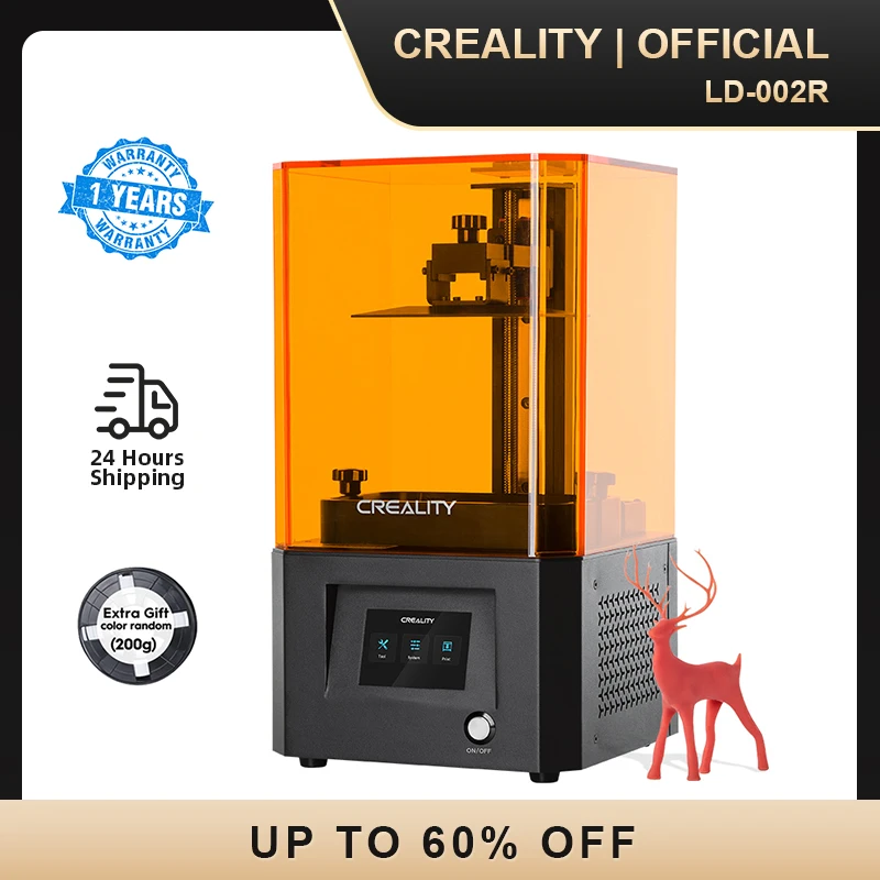 

CREALITY 3D Printer LD-002R UV Resin 3D Printer LCD Photocuring Air Filtration System Off-line Printing SP/FR/PL Fast Delivery