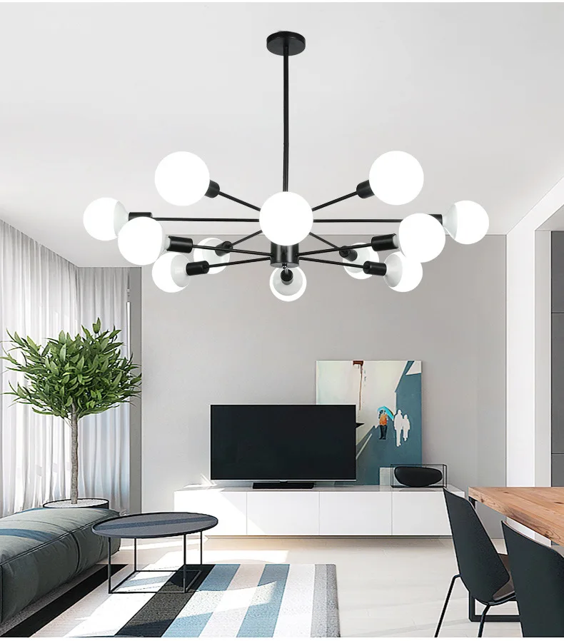 Скандинавская люстра современная простая гостиная спальня столовая творческая