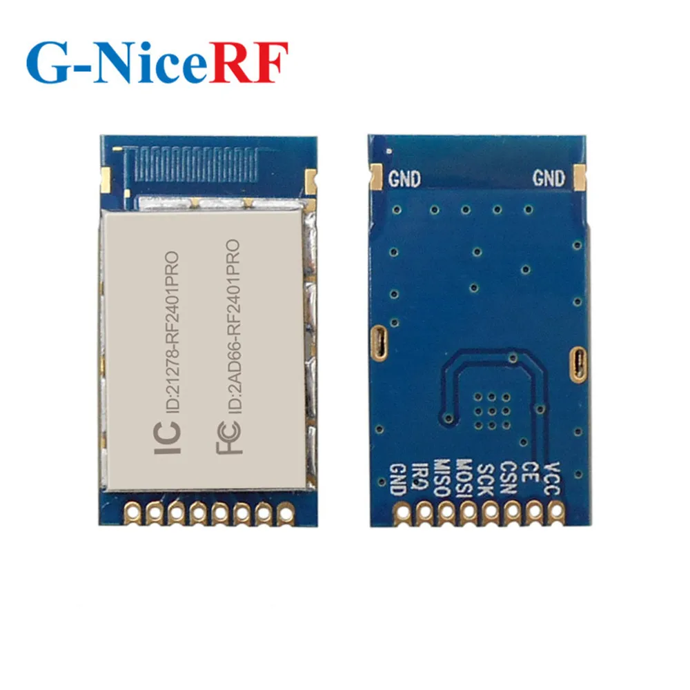 10PCS/Lot RF2401PRO FCC Certificated NRF24L01 Chip 2.4GHz Wireless Transceiver Module