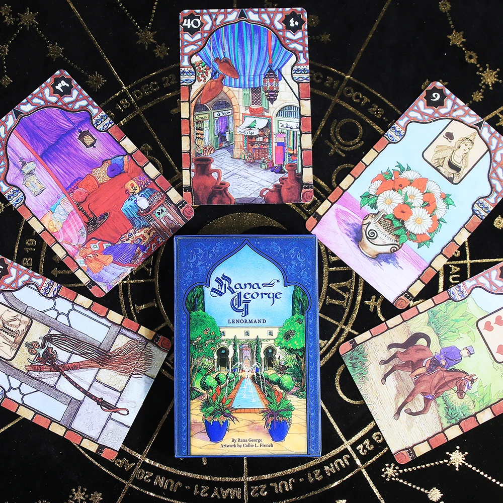 

Rana George Lenormand Oracle Deck 42-Card Deck Includes Extra Man And Woman Cards Tarot With 142 Page PDF Guidebook Card Game