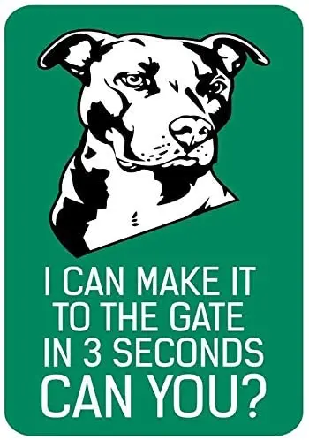 

SIGNCHAT металлический знак, я могу добраться до ворот за 3 секунды, можете ли вы расписаться Размер 8x12 дюймов