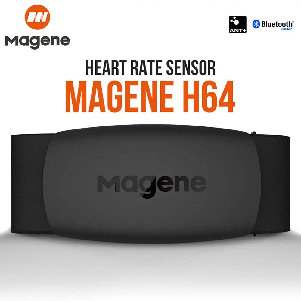 

MAGENE H64 Heart Rate Monitor Band Bluetooth ANT+ Pulse Sensor Meter Belt Pulse Sensor Meter Belt for GARMIN iGPSPORT Bryton S3+