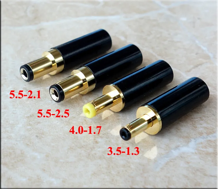 

1pcs Original Pure Gold-plated DC power supply plug 5.5*2.1 /5.5*2.5/ 4.0*1.7/ 3.5*1.3mm