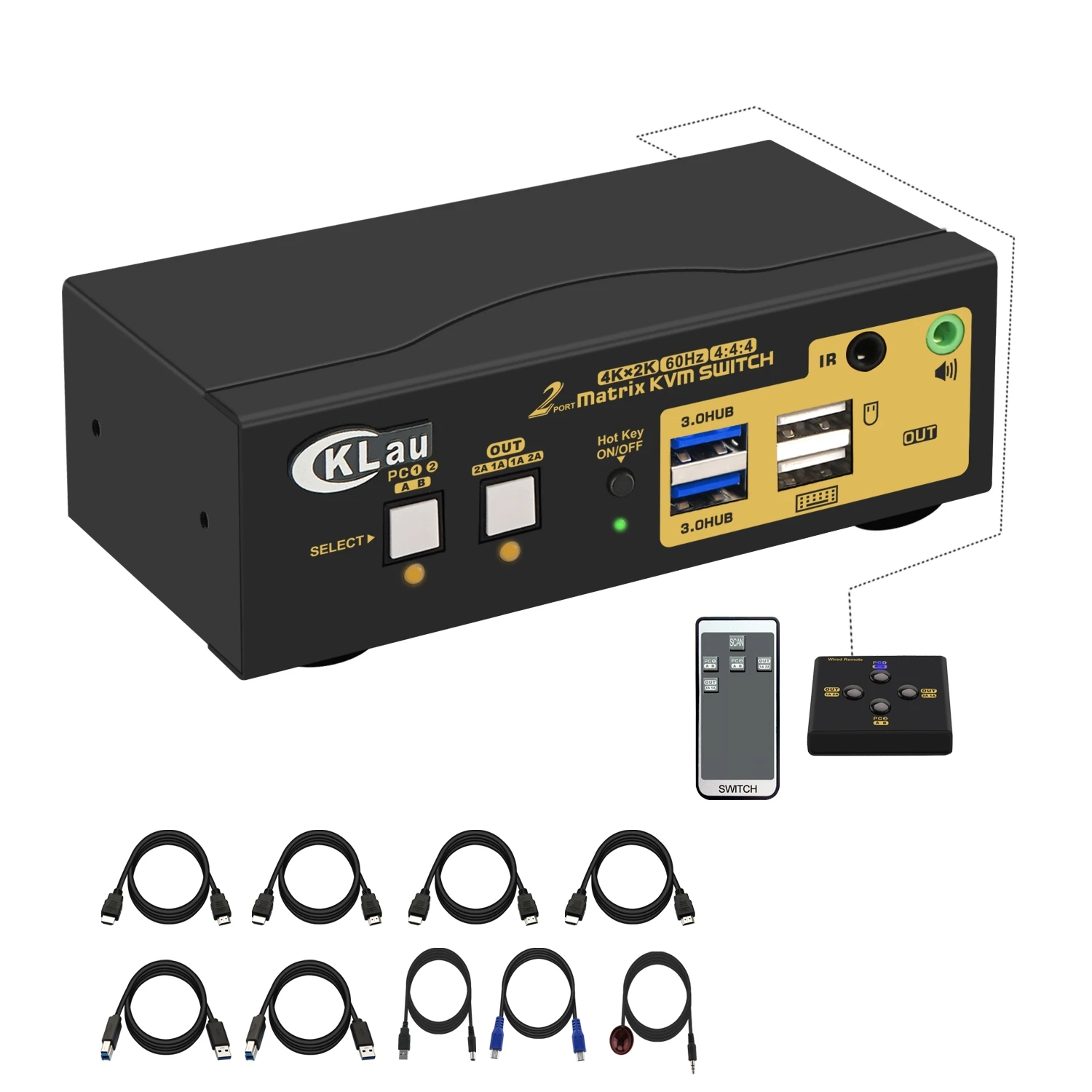 CKLau 2x2 USB 3 0 двойной монитор Матрица HDMI KVM переключатель с аудио совместимый 4K x 2K @ 60