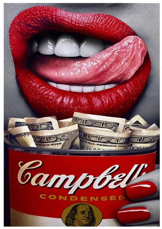 Алмазная вышивка с красными губами мозаика полным языком алмазная живопись