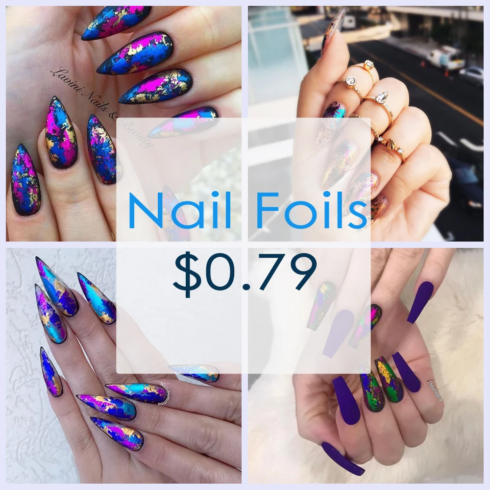

1pc 4*100cm Holographic Transfer Foil Holo Nail Foils Starry Sky Nail Art Transfer Foil Sticker