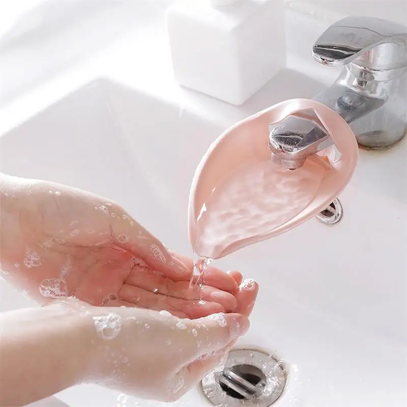 

Baby hand washing extender long Water Tap Extension Sink Washing Device Bathroom Kitchen Sink Faucet Guide Faucet