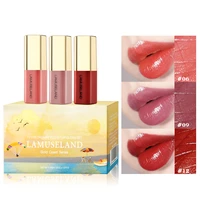 lamuseland lipstick matte gold coast series 12pcsset velvet moisture lip gloss travel set la0007