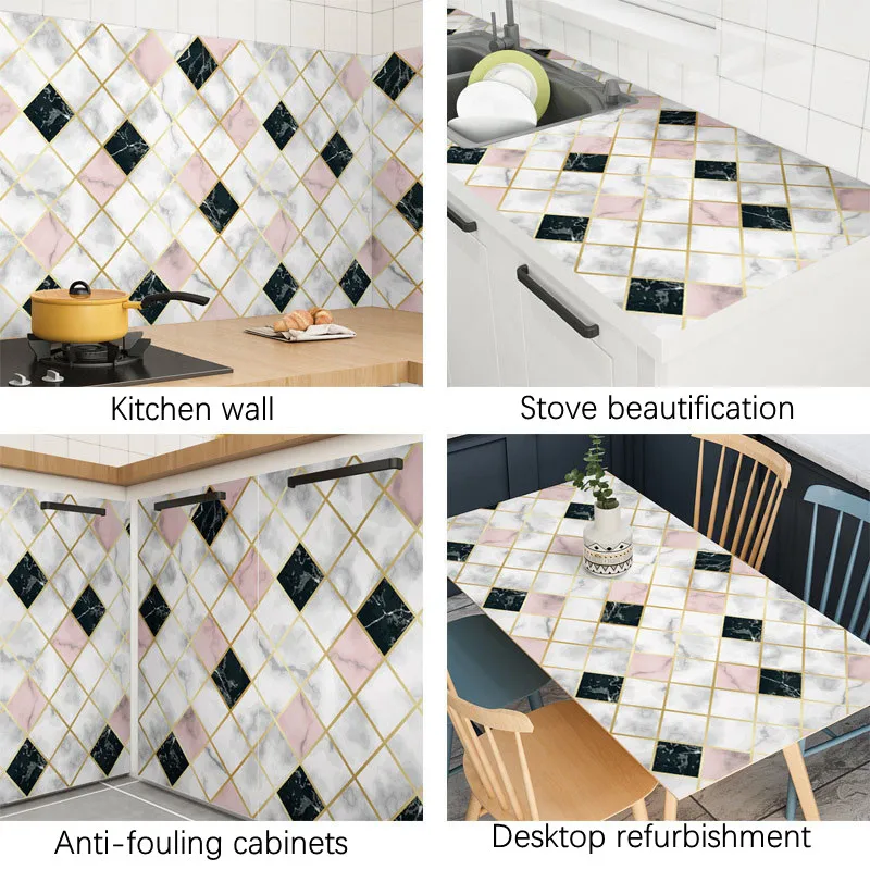 wallpapers papel de pared cocina stickers tapiz autoadhesivo kitchen home cabinet storage vinyl aluminum membrane waterproof free global shipping