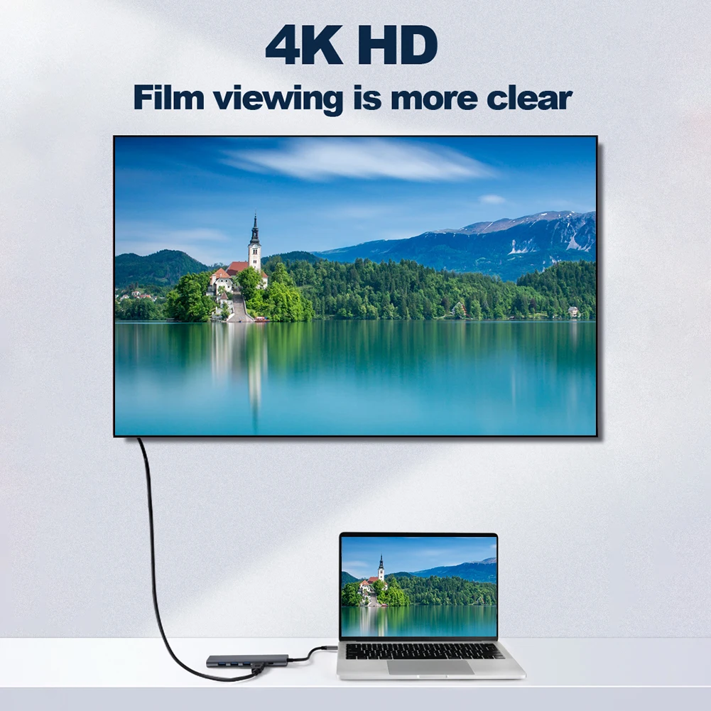 6 портов usb hub тип c к мульти usb 30 конце